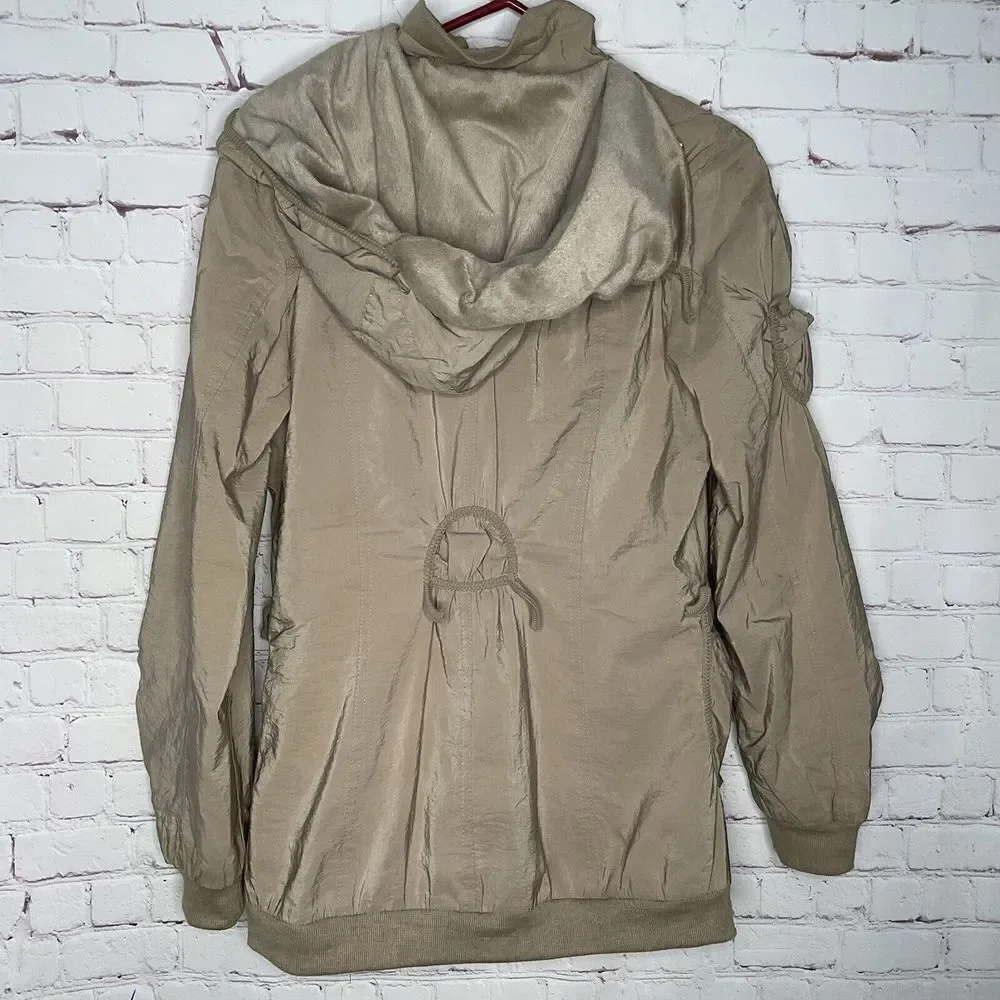 Mibeiga Womens Large‎ Coat Jacket Full Zip Lined Pockets Flaws - Picture 4 of 10